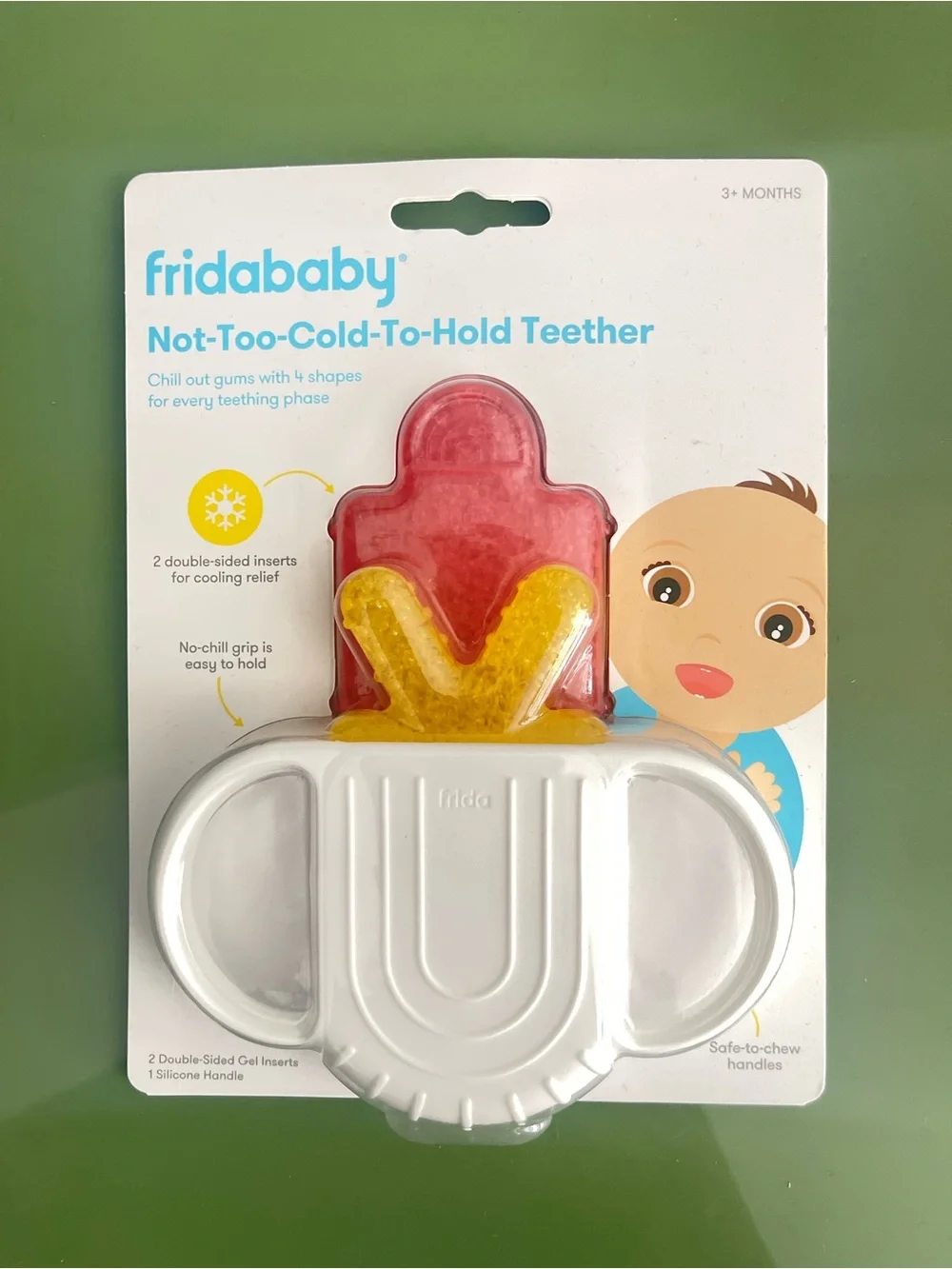 Not-Too-Cold-To-Hold Teether - Red & Yellow